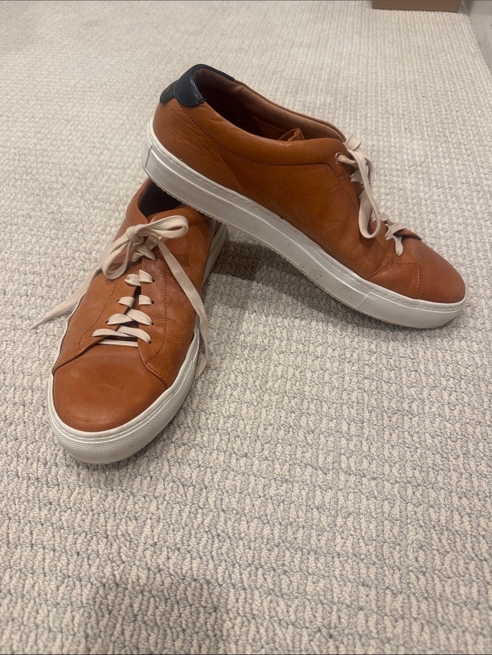 Good Man Brand Cognac & Black Low-Top Leather Sneakers